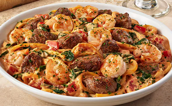 Calabrian Steak & Shrimp Bucatini