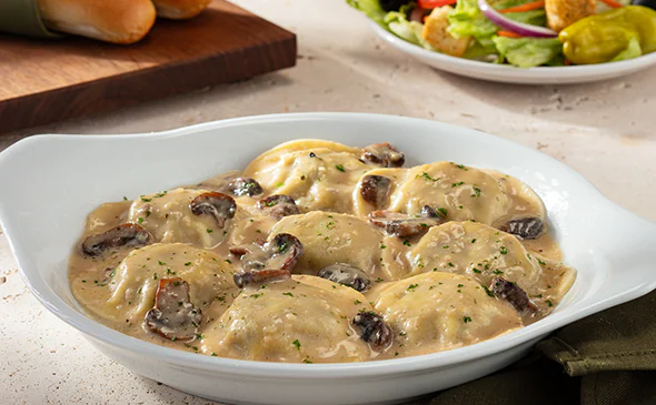 Limited Time Creamy Mushroom Ravioli (V)